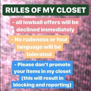CLOSET RULES 🍭🎊🛍🎈